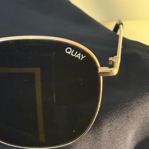 Quay Australia Black and Gold Sunglasses - Picture 2 of 6
